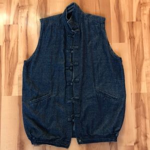 Reversible oversize denim vest- hardly worn